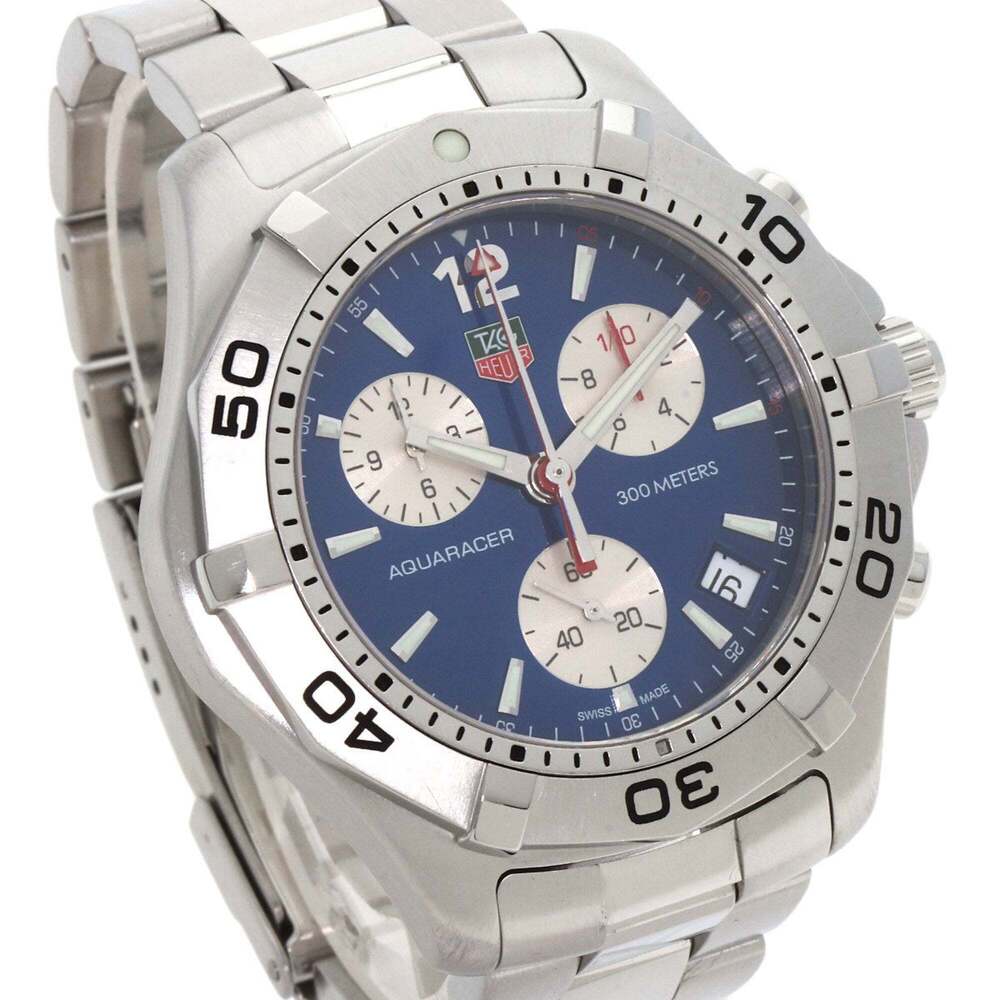 TAG Heuer CAF1112 Aquaracer Chronograph Watch, Stainless Steel/SS, Men's - Picture 4 of 16